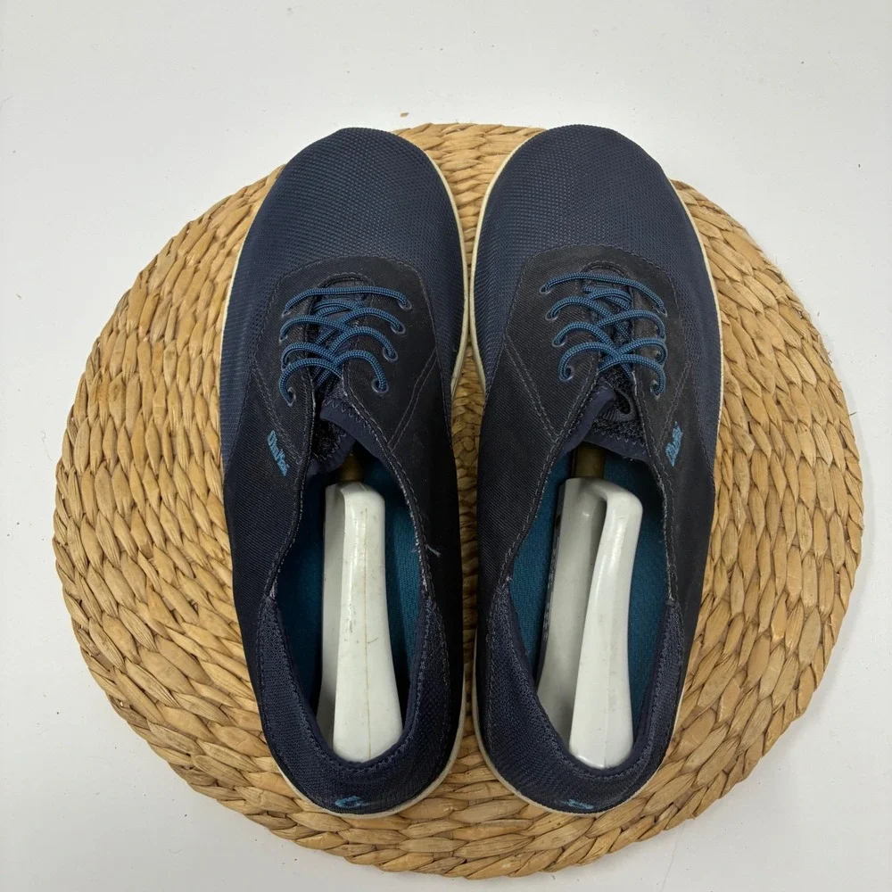 OluKai Nohea Moku Mens 9.5‎ Navy Blue Mesh Boat Shoes Sneakers 10283-4848